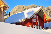 Flaine - chalets in de sneeuw